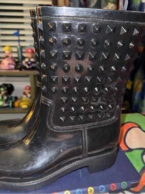 Capelli of New York Black Studded Rain Boots